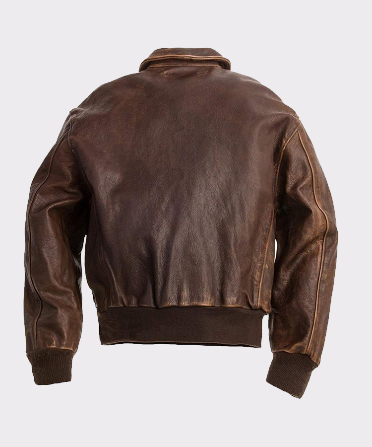 Mens Aviator G-1 Flight Real Distressed Cow Hide Leather Bomber Jacket 
