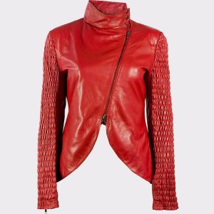 Genuine Lambskin real leather fashion jacket womens