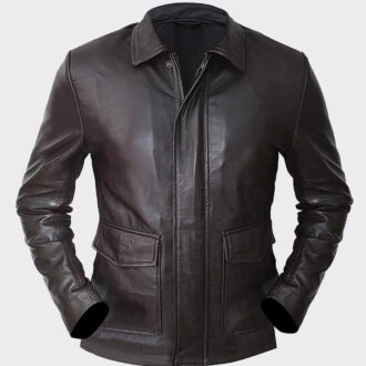 Harrison Indiana Ford Jones Brown Vintage Style Leather Jacket