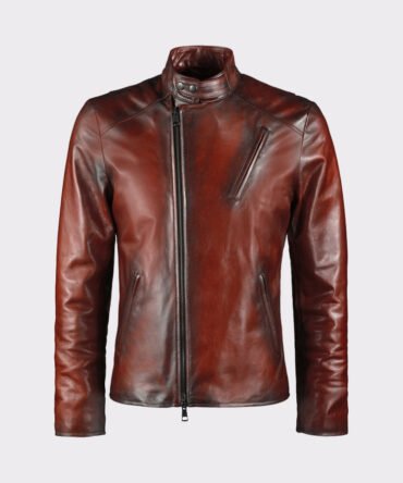 Iron Man Tony Stark Style Men Brown Genuine Leather Jacket