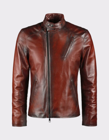 Iron Man Tony Stark Style Men Brown Genuine Leather Jacket