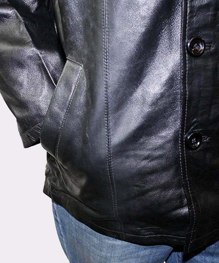 Men Genuine Leather Long Car Coat Jacket - Classic Elegance | Free ...