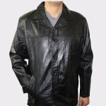 Men Genuine Leather Long Car Coat Jacket - Classic Elegance