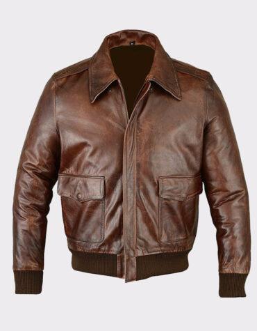 Men's Air Force A-2 Leather Flight Bomber Jacket