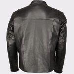 Men's Armored Leather Jacket Racing Stripes