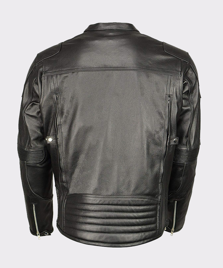leather armored jacket