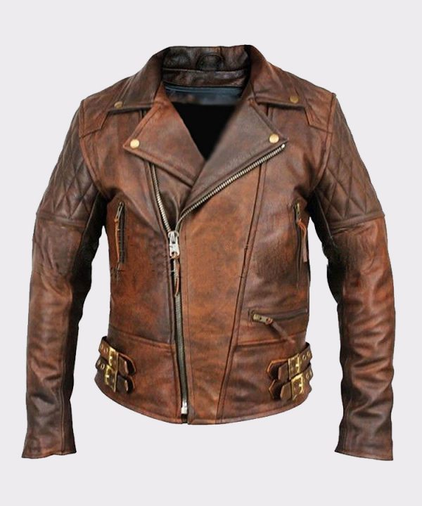 Men's Lambskin Biker Bomber Leather Jacket