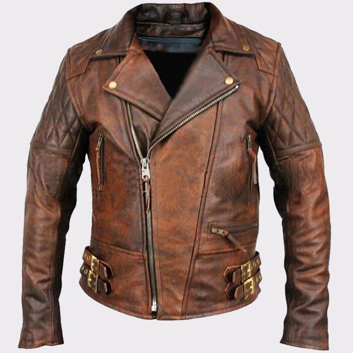 Men's Lambskin Biker Bomber Leather Jacket