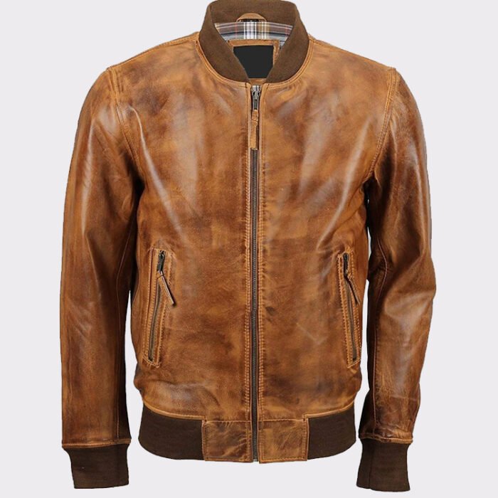 Men's Bomber Lambskin Leather Jacket