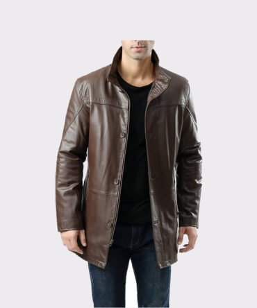 Men's Chad Zealand Lambskin Leather Car Coat