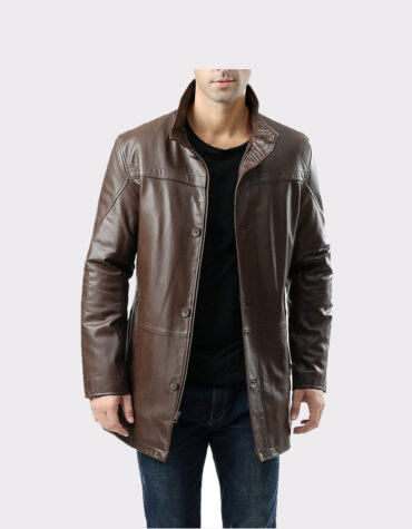 Men's Chad Zealand Lambskin Leather Car Coat