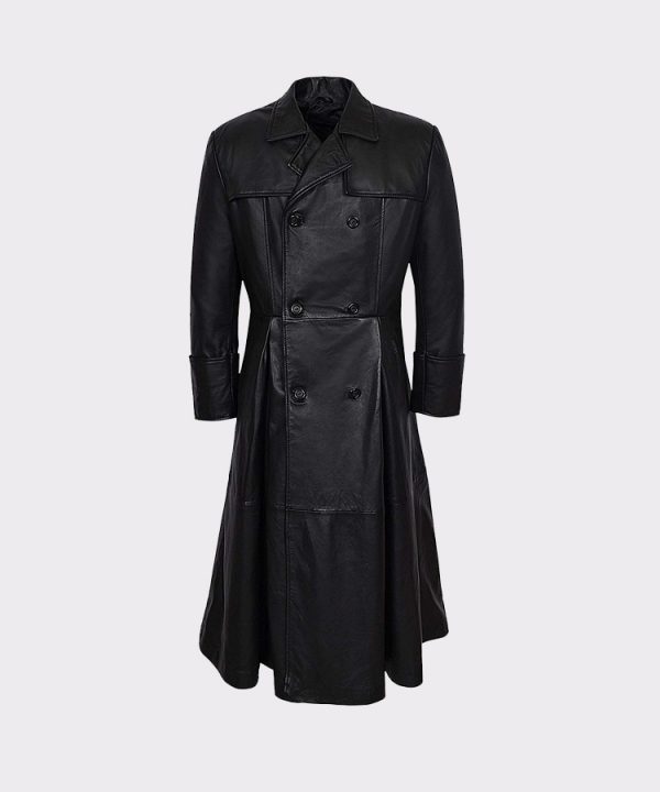 Men's Morpheus Full Length Matrix Leather Jacket Coat
