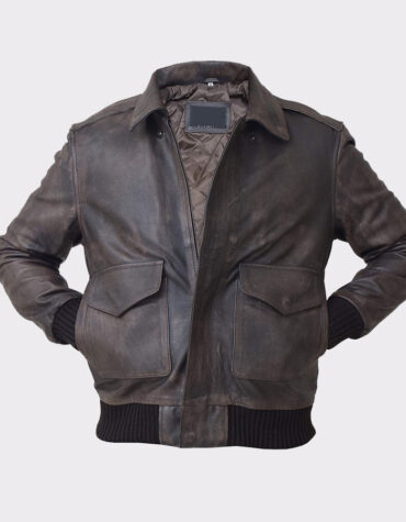 Men's Bomber A-2 Aviator Pilot Police Military Real Leather Jacket