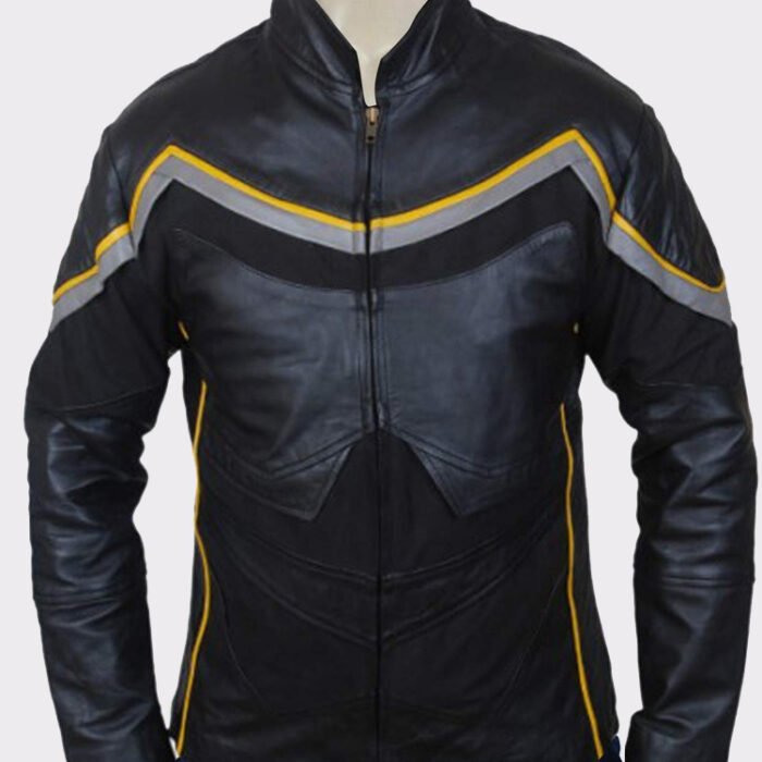 Mens Superhero John Hancock Mens Leather Jacket