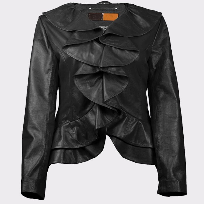 Stylish Ladies leather Blazer Coat Single
