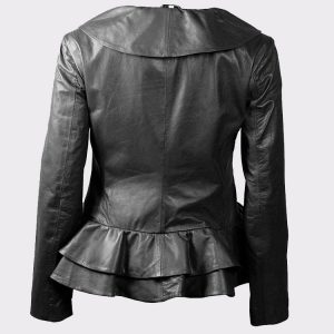Stylish Ladies leather Blazer Coat Single