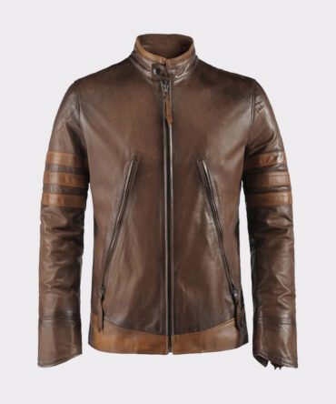 X Men Wolverine Brown Leather Jacket