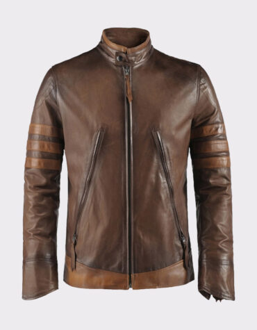 X Men Wolverine Brown Leather Jacket