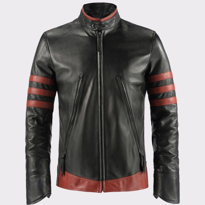 Genuine Black leather motorcycle jacket