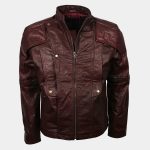 Guardians Maroon Cosplay Costume Galaxy Star Leather Lord Jacket