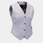 WHITE WOMEN LEATHER VESTS