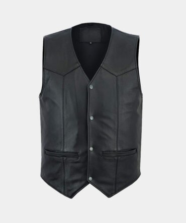 Men's Motorbike Club Style Classic Genuine Leather Vest