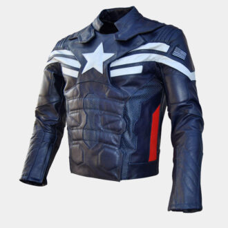 Men's Motorcycle Captain Winter Soldier Leather Jacket