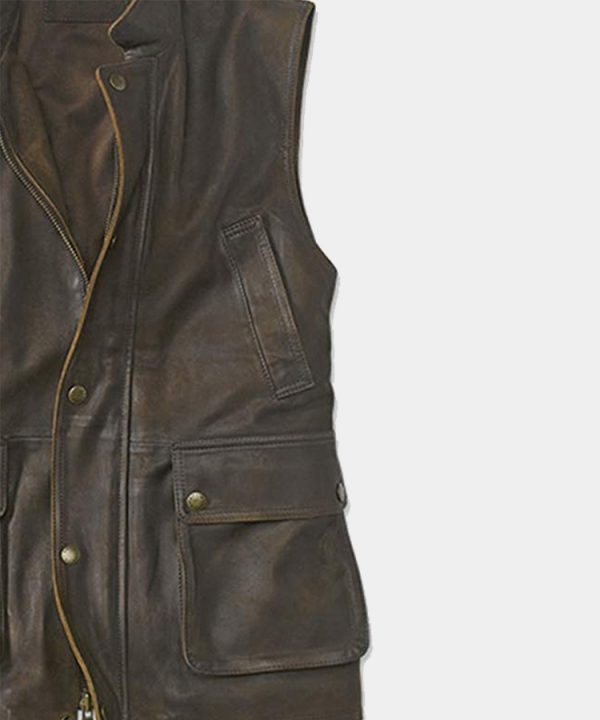 Men's Munitions Leather Vest