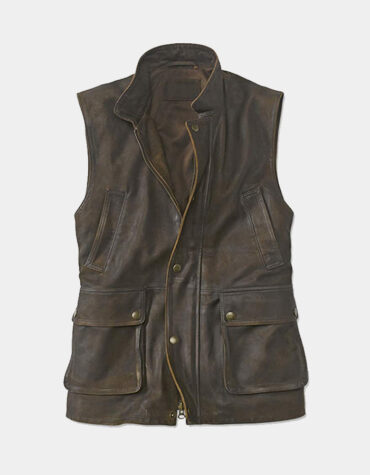 Men's Munitions Leather Vest