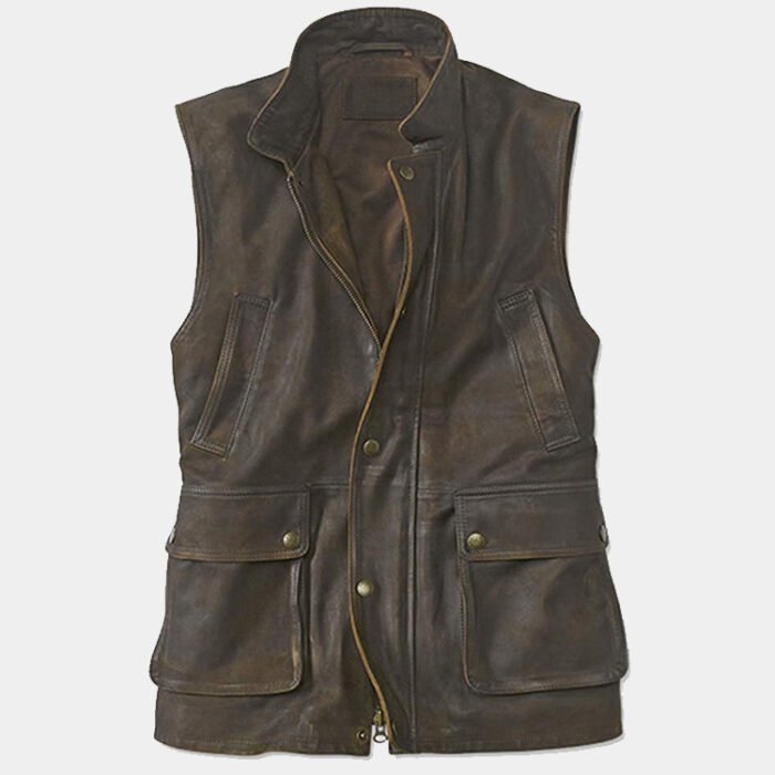 Men's Munitions Leather Vest
