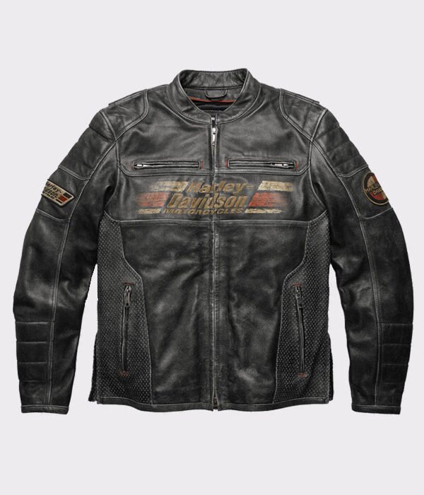 Mens Harley Davidson Classic Motorcycle Leather Jacket