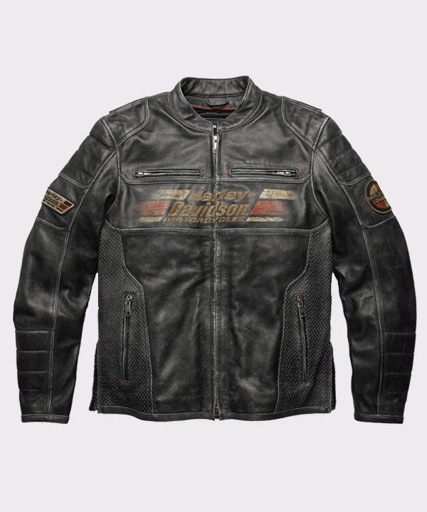 Mens Harley Davidson Classic Motorcycle Leather Jacket - Mready