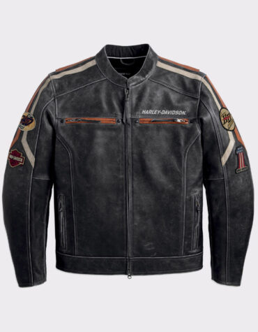 Harley Davidson Black Boxford Leather Jacket