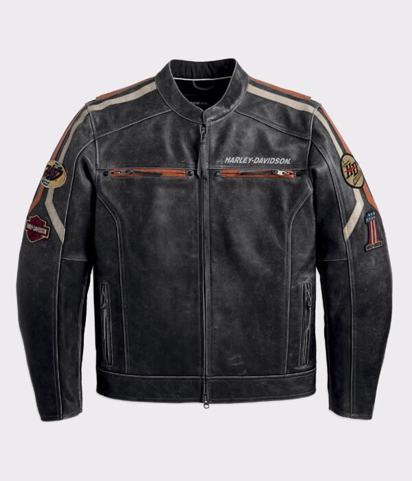 Harley Davidson Black Boxford Leather Jacket
