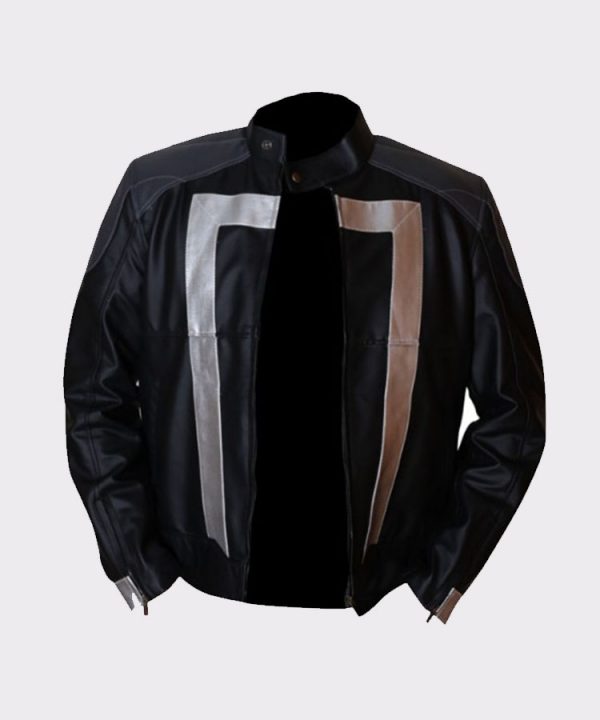 Agents Of Shield Gabriel Luna Ghost Rider Black & Grey Leather Jacket 1