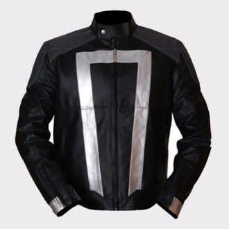 Agents Of Shield Gabriel Luna Ghost Rider Black & Grey Leather Jacket