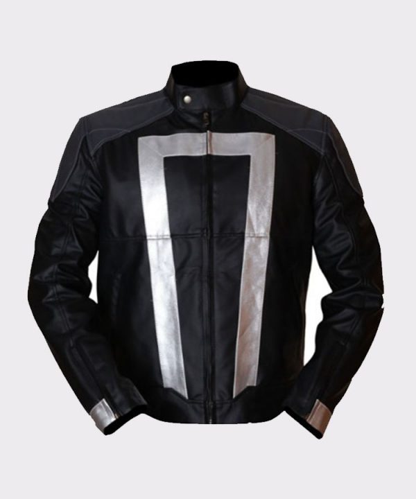 Agents Of Shield Gabriel Luna Ghost Rider Black & Grey Leather Jacket