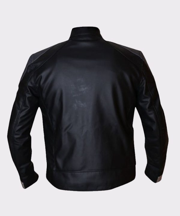 Agents Of Shield Gabriel Luna Ghost Rider Black & Grey Leather Jacket back