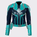 Captain Marvel Ladies Faux Real Leather Jacket