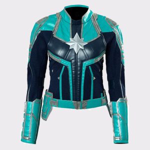Captain Marvel Ladies Faux Real Leather Jacket