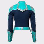 Captain Marvel Ladies Faux Real Leather Jacket Back