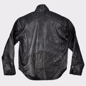 Christian Bale Batman Begins 2005 Fashion Leather Jacket back