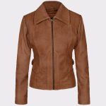 Jennifer Lopez Gigli Ladies Amazing Leather Brown Jacket