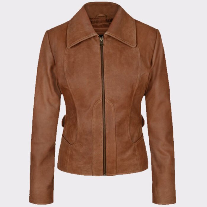 Brown Leather Jacket For Women