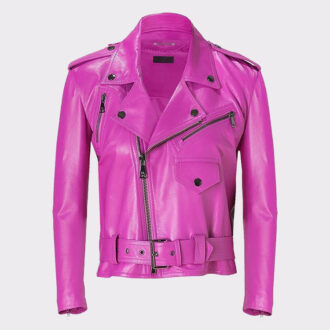 Jessica Alba Celebrity Pink Ladies Leather Jacket