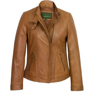 Women’s Tan Leather Jacket 2