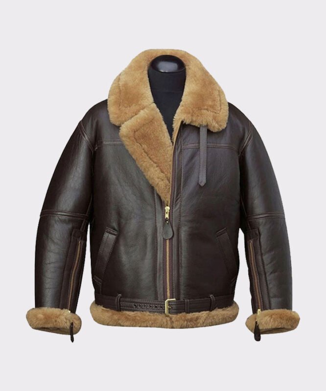 Mens Aviator Raf B3 Top Quality Leather Bomber Flying Jacket