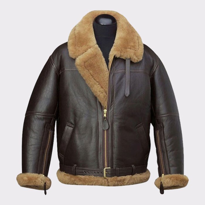 Mens Aviator Raf B3 Top Quality Leather Bomber Flying Jacket