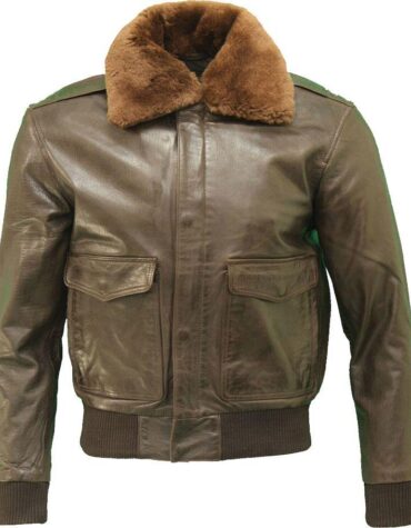 American Style A2 Flying Pilot Leather Bomber Jacket