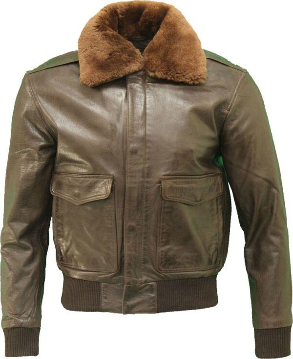 American Style A2 Flying Pilot Leather Bomber Jacket